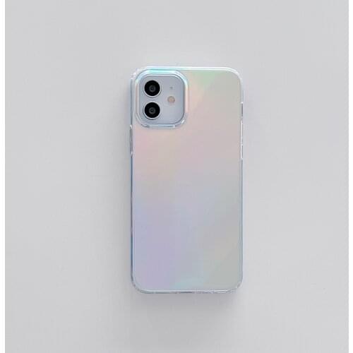 Laser Aurora Gradient Color Holographic Mirror Silicon Phone Case For iPhone SE 2020 X XR 7 8 Plus 11 12 Pro XS Max Cover Shell
