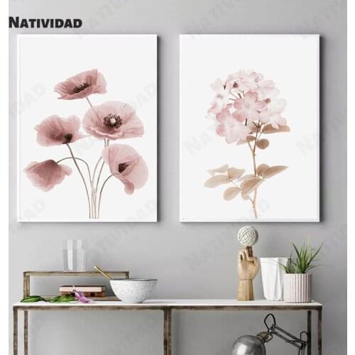 Korean Style Nordic Minimalist Aesthetics Flower Art Elegant and Gentle Living Room Room Decoration Pictures On The Wall