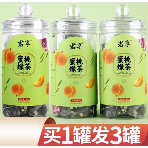 Buy 1 get 2 free]peaches, white peach oolong- tea, green- tea combination, student scented tea -bag, small bag of tea