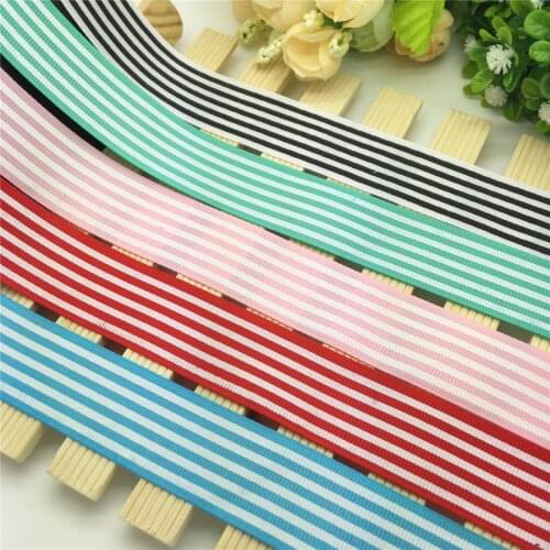 NEW DIY 5 Yard 1'' 25mm Fringe line Printed Grosgrain Ribbon Hair Bow Sewing
