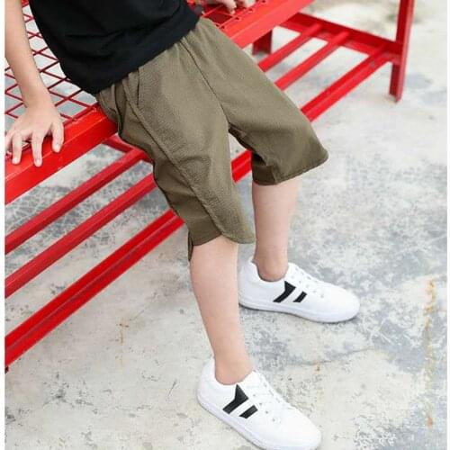 Age For 4 5 6 7 8 9 10 12 13 Yrs Summer Boys Shorts Children Pants Casual Kids Shorts Solid Color Fashion Kids Boys Clothing