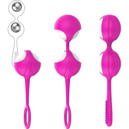 Metal Kegel Balls Shrink Vaginal Tight Kegel Exercise Ball Silicone Weight Vaginal balls for Women Kegel balls bead Body massage
