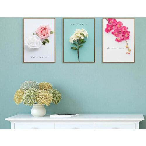 Minimalist Style Rose Orchid Flowers Canvas Painting Poster Print Nordic Wall Art Pictures For Bedroom Dinning Room Home Decor