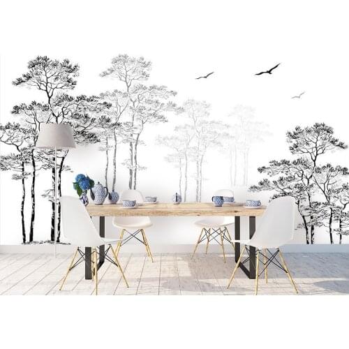 Bacal Custom Photo wall paper Tropical Plant Forest Tree Large 3d Mural Wallpaper For Living Room sofa bedroom decoration huda