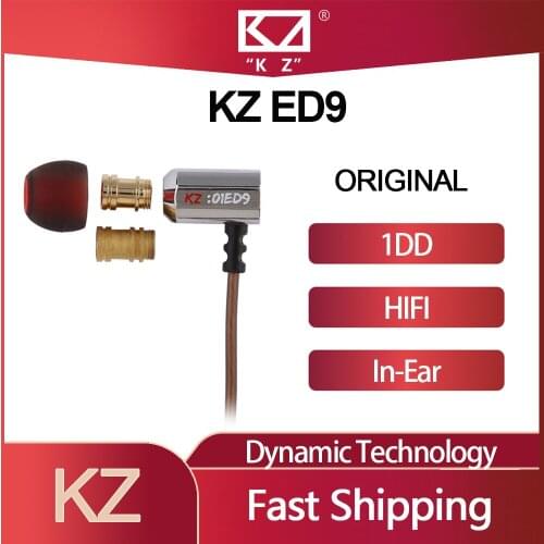 KZ ED9 In-Ear Earphones Super Bowl Tuning Nozzles Earbuds HiFi Transparent Sound Monitors Sports Game Headsets with Microphone