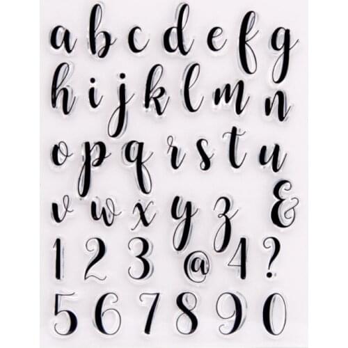 Lower Case Letters Digital Symbol Transparent Silicone Stamps Seal for DIY Scrapbooking Photo Album Decorative Clear Stamp