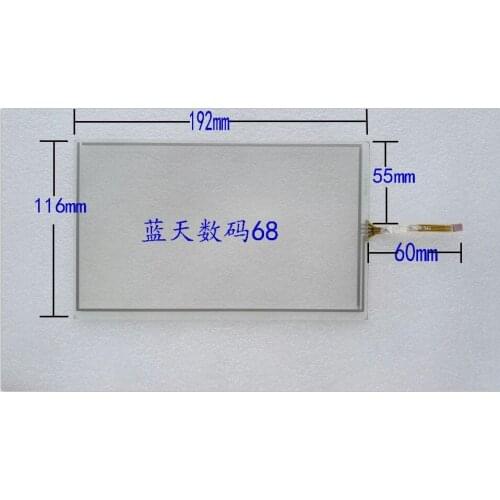 New 8-inch Feige 4-wire cable length 60 periphery 192 * 116 resistance navigation touch screen display