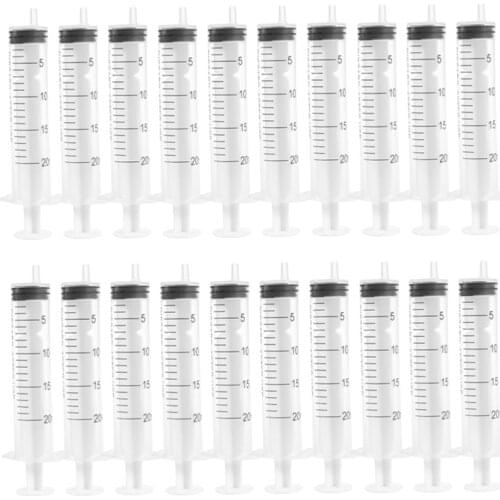25PCS 20ml Disposable Injector Syringe Without Needle for Refilling Measuring Nutrient