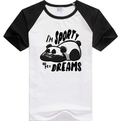 Sleeping panda short sleeve casual Men Women T-shirt Comfortable Tshirt Cool Print GA735