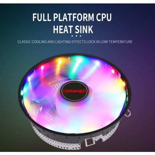 LGA X79 X99 2011 desktop CPU radiator 12CM color light computer CPU cooler for intel LGA1200 1150 1155 1366 AMD AMD3 AM4 CPU fan
