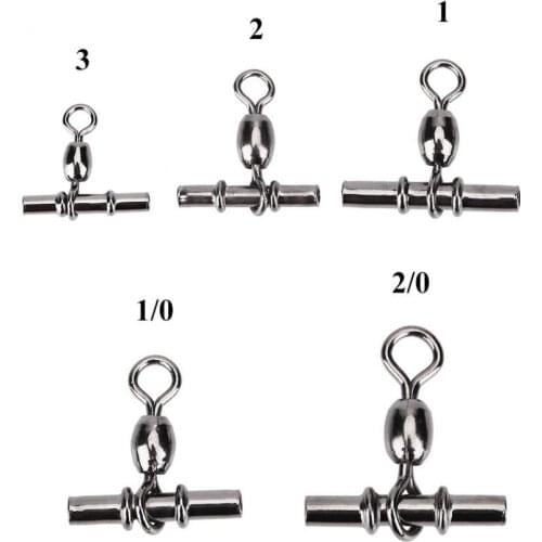 20pcs/lot Fishing Swivel Connectors Copper Head Cross-line Crane Fishing Line Hook Snap Connector Fishing Tackle Accessories