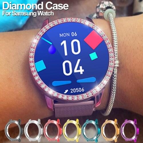 Stylish Diamond Case cover For Samsung Galaxy Watch Active 2 40mm 44mm Bumper Protective Case For Active 1 Watch Accessories
