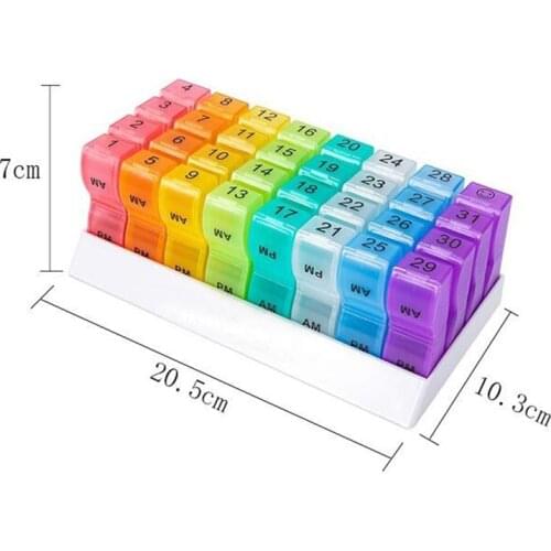 Travel Pill Box Plastic Pill Case Weekly Medicine Storage Organizer Container Drug Tablet Dispenser Independent Lattice Holder