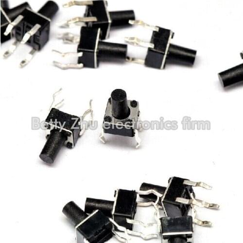 1000PCS/LOT 4.5 * 4.5 * 7MM Tact Switch 4 feet vertical micro / button switch