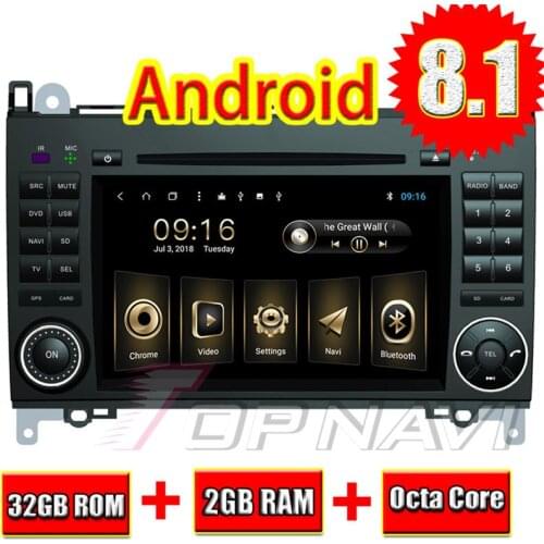 TOPNAVI 7''Android 8.1 Car Stereo for Benz A-class W169/B-CLASS W245 2004 2005 2006 2007 2008 2009 2010 2011 2012 GPS RDS 3G BT