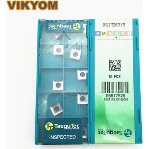 U drill blade for fast drilling aluminum square SPGG07T308-DA K10 CNC Blade tool accessories