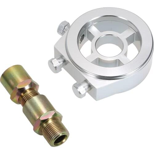 Universal Car Oil Filter Cooler Sandwich Plate Adapter for Oil Temperature & Oil Pressure