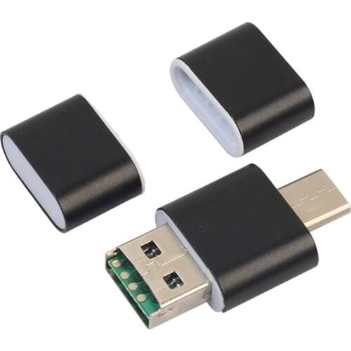 USB OTG Adapter 2 in 1 USB 2.0 Micro USB OTG Adapter Type C Converter Support 128GB TF Card Reader Phone Adapters