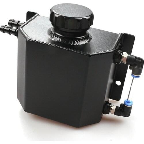 1Pc Universal Aluminium Car 1L 2L Engine Oil Catch Can Breather Tank Coolant Recovery Water Bottle Can Polished Reservoir New