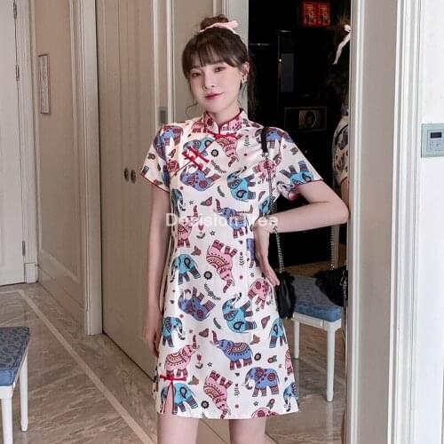 2021 chinese dress chinese traditional dress for women qipao chinese style cheongsam party floral dress elegant party dress