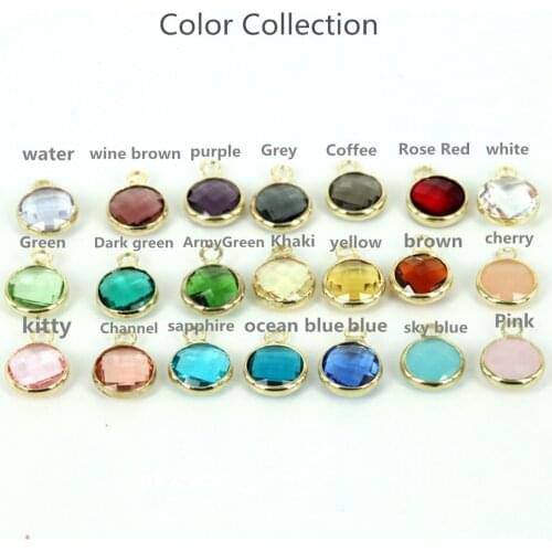 50PCS Mixed Crystal Faceted Beads 10mm Round Colorful Glass Crystal Pendant Connector Jewelry Findings