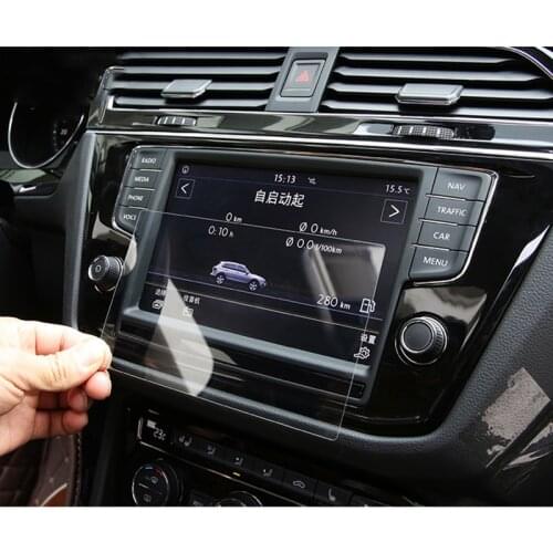 8 Inch Car GPS Navigation Tempered Glass Film for Volkswagen VW Tiguan L 2017 2018 HD Clear Steel Glass Touch Screen Protector