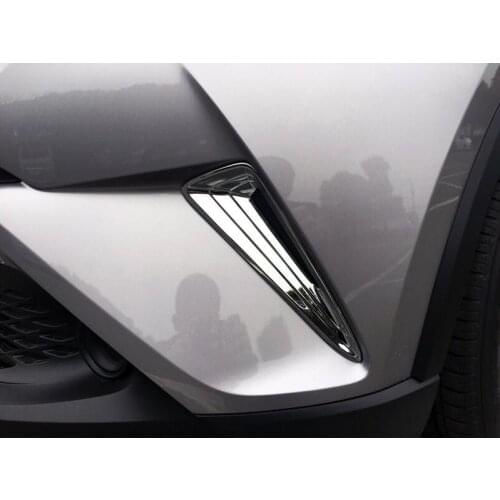 ABS Chrome Front Fog Light Air Vent Cover Trims 2PC For Toyota C-HR C HR 2016 2017 car accessories
