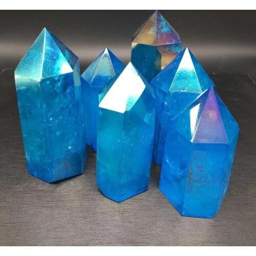 Aura quartz crystals wand point gemstones natural stones and minerals spiritual meditation healing home decor modern 1kg