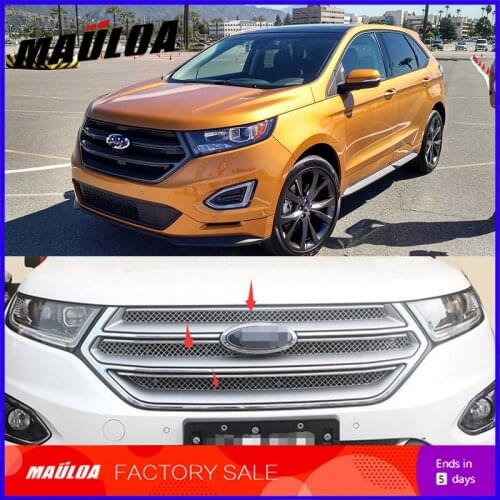 Car accessories 304 Stainless fit well modification car front grille racing grills grill cover trim for Edge 2015