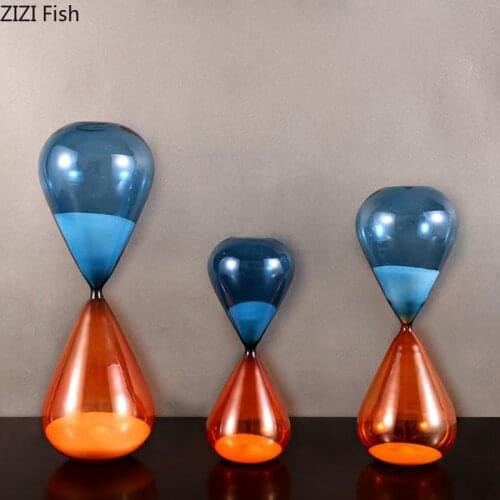 Colorful Sandglass Bicolor Glass Hourglass Desk Decoration Ornaments 15/30/60 Minute Simple Countdown Timer Home Decor Modern