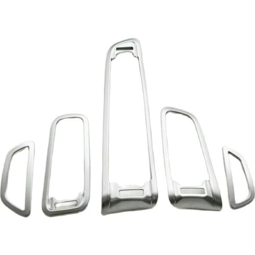 Trim Shell Car Styling interior Accessories ABS 5pcs Matte for Citroen C4 2016 Car Air Conditioning Vents Frame Decoration Cover