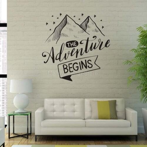 Mountain Expedition Decor Campfire Outdoor Adventure Vinyl Wall Decal Living Room Sticker Art