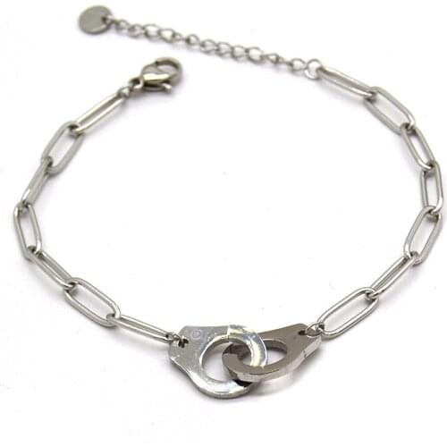 Classic Stainless Steel Bracelet Chain Femme Pulseras Mujer Bransoletki Damskie Brazaletes Joyas Armband