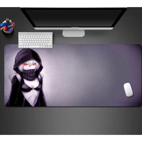 Sexy Red-eyed Girl Mouse Pad Fast Game Team Like Rubber Lock Large Mouse Pad Game Accessories Personality Computer Table Mat