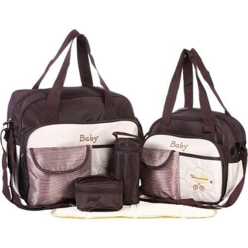Fashion Mummy Bag Maternity Nappy Bag Set Travel Diaper Nursing Bag for Baby Care Large Capacity Messenger Bag