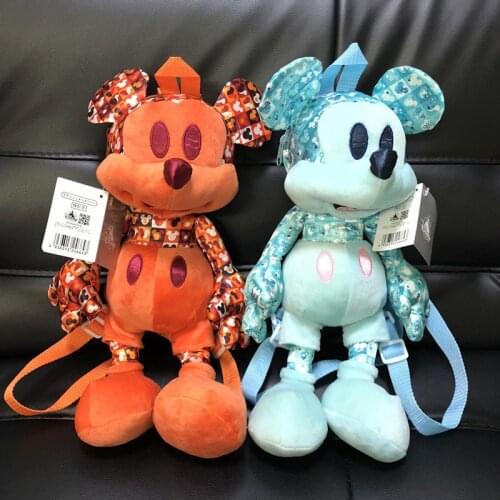 Disney Anime Cartoon Backpack Fashion Mickey Model Plush Doll Cute Girl Child Decoration Toys