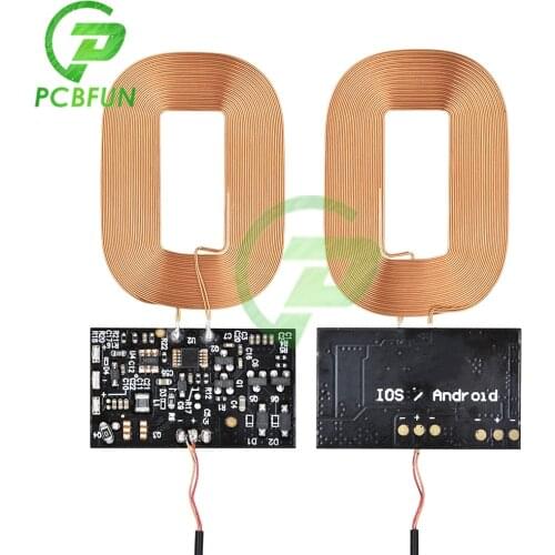 5V 1A Qi Standard Wireless Charger Receiver Circuit Module 5W PCBA Board Coil Universal Wireless Charging Coil for Smart Phone