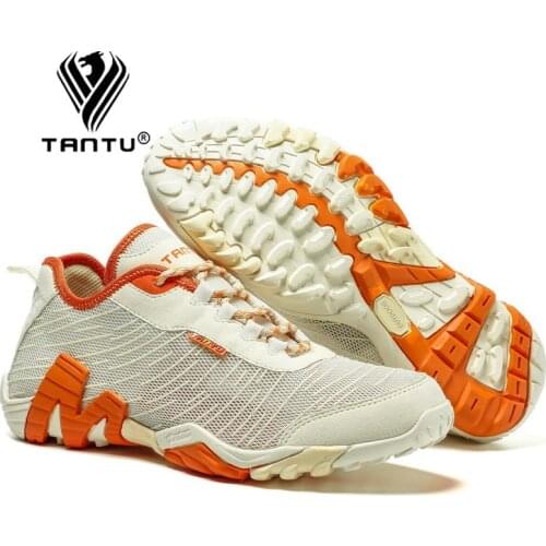 TANTU Mesh+Suede New Arrival Climbing Hunting Shoes Camping Breathable Hiking Men Shoes Non-Slip Outdoor Plus Size 39~46