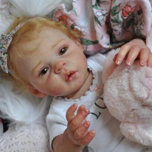 18inches Reborn Doll Kit Santina Prototypes Lifelike Realistic Reborn Baby Diy Doll Part Diy Unfinished Doll Toy Drop Shipping