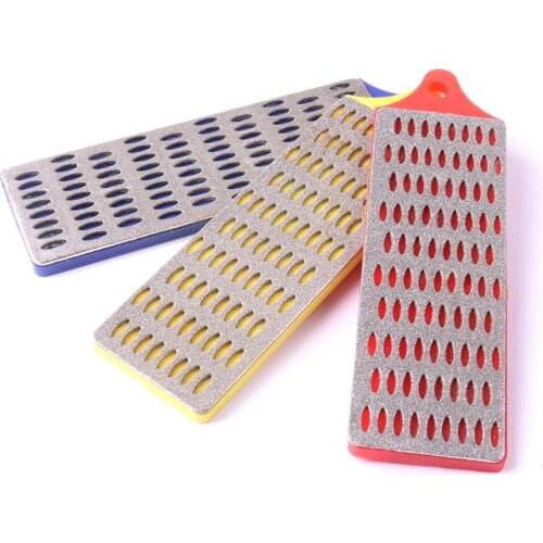 3Pcs/Set Diamond Sharpening Hone Set Oil Stone Whetstone Block Sharp Kitchen Knife Sharpening Sharpener Tool 3 Colors 75x25mm