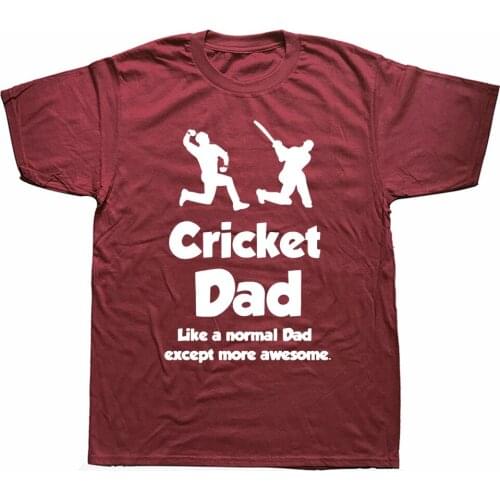 New Summer Style CRICKET DAD Cotton Short Sleeve Oversized Funny T Shirt Graphic Harajuku Hip Hop T-shirt Streetwear