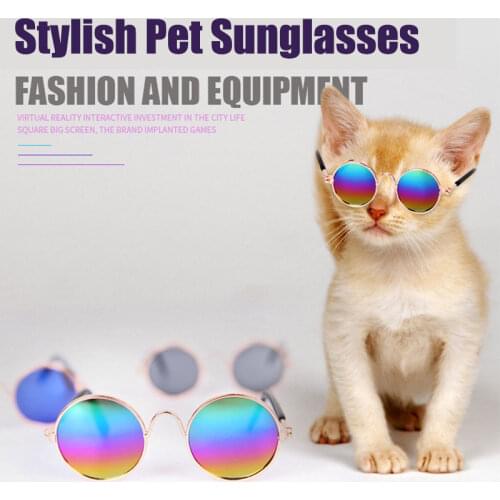 New Arrival 1 PC Pet Cat Sunglasses Multiple Colors Round Shape Small Dogs Glasses Accessories for Kitten Chihuahua Pet Goods