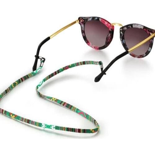 New Retro eyeglass Sunglasses Cotton Neck String Cord Retainer Strap Eyewear Lanyard Holder with Good Silicone loop Wholesale