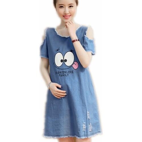 Maternity Dresses Pregnancy Dress Vestidos Vestido Clothes Pregnant Clothes 2020 Summer Dress Women Denim Maternity Dresses