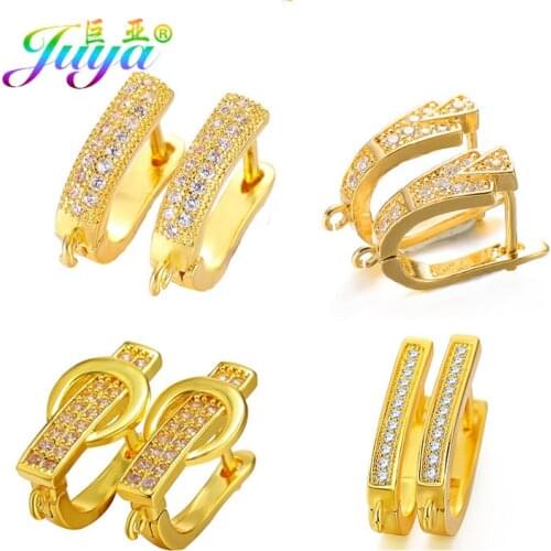 Juya DIY Handmade Earring Making Findings Supplies Gold/Silver Color Leverback Earwire Earring Hook Clasps Accessories Wholesale