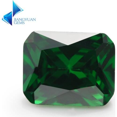 Size 4*6~10*12mm Octangle Shape 5A+ Green Color CZ Stone Synthetic Gems Cubic Zirconia For Jewelry Stone