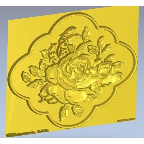 3d model relief for cnc in STL file format Rose_5