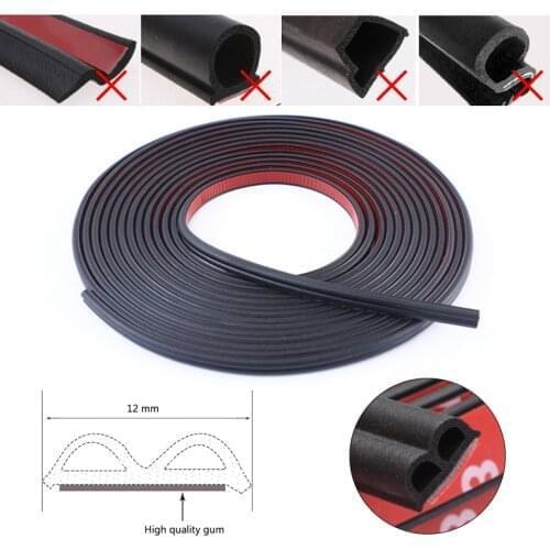B type Car Door Rubber Seal Strip Auto Door Seal Sticker Sound Insulation B Shape Weatherstrip Car Trunk Seal Strips
