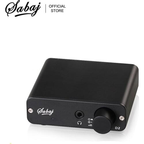 SABAJ D2 Portable Audio DAC with Headphone Amplifier with 3.5mm Headphone Jack Output Optical Coaxial USB Input RCA Mini Audio