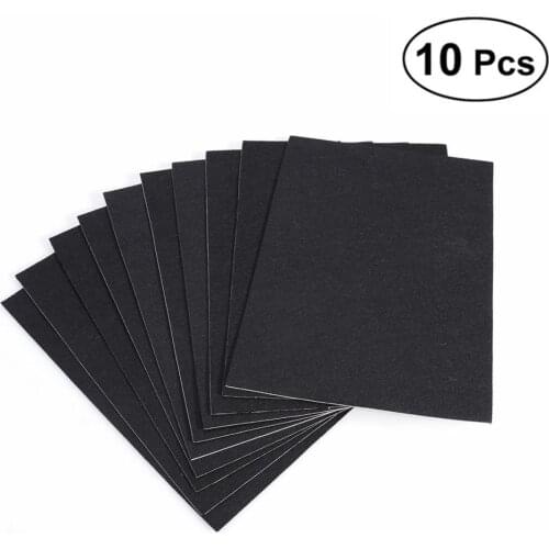 10 Sheets Black papel fieltro Self-adhesive Felt Sheets Multi-purpose for Art and Craft Making